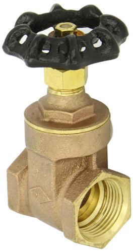 Dixon BGV100 1 Inch NPT Female Brass Gate Valve - Heavy Duty Water Flow Control for Plumbing, Irrigation & Industrial Systems