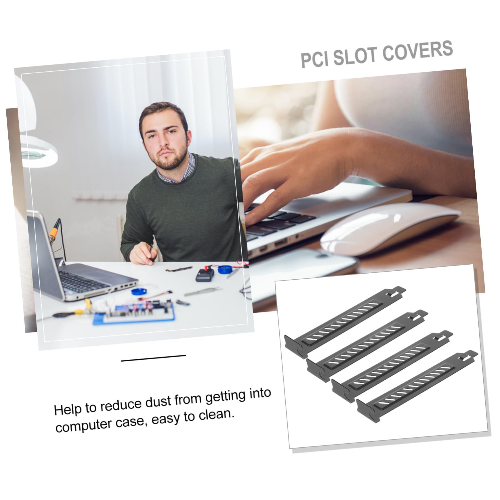 20PCS Stainless Steel GPU Bracket Blanking Plates - PCI Expansion Slot Covers for Computer Case Accessories, PC Chassis Block & Baffle | Perfect for Gaming Rigs, Workstations & Custom PC Builds
