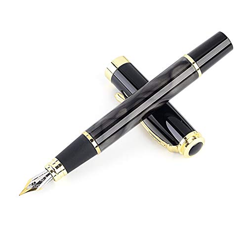 Luxury Iraurita Fountain Pen - 0.5mm Fine Nib Metal Grid Pattern Calligraphy Pen for Smooth Writing | Premium Gift for Students, Office Professionals & Calligraphy Enthusiasts | Perfect for Journaling, Note Taking & Elegant Correspondence