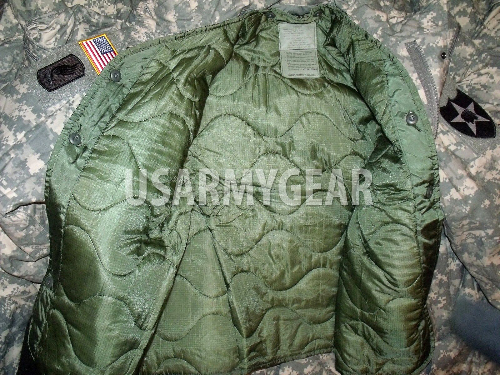 Authentic US Military M-65 Field Jacket with ACU Liner & Patches - Cold Weather Army Coat for Outdoor Adventures, Tactical Gear & Military Enthusiasts