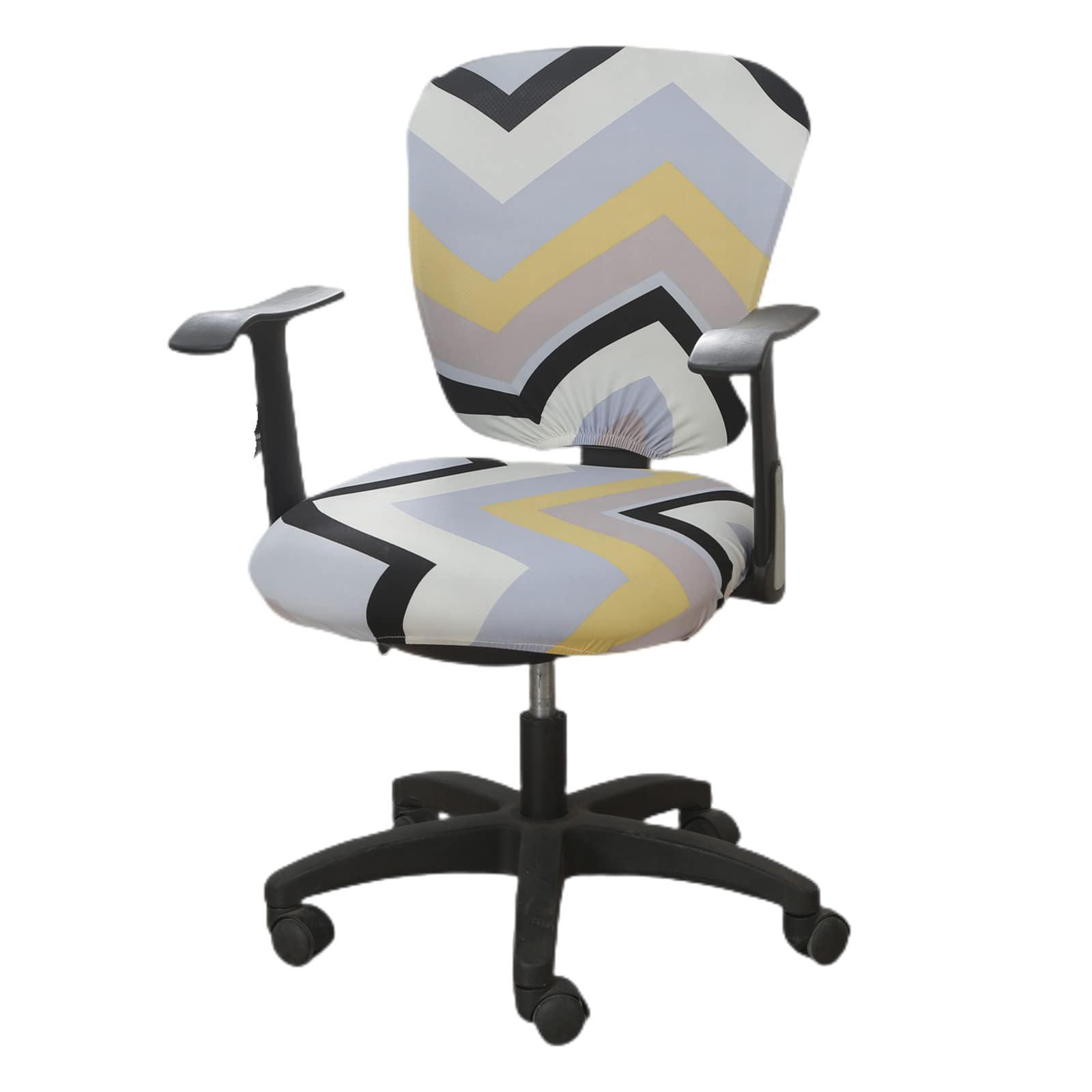 2-Piece Stretch Spandex Office Chair Cover - Universal Fit for Computer, Swivel & Rotating Chairs - Protects from Dust, Spills & Wear - Home & Office Use