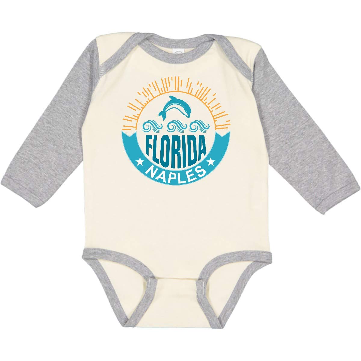 Inktastic Naples Florida Beach Vacation Long Sleeve Baby Bodysuit - Soft & Comfortable for Newborns, Perfect for Family Trips & Beach Outings