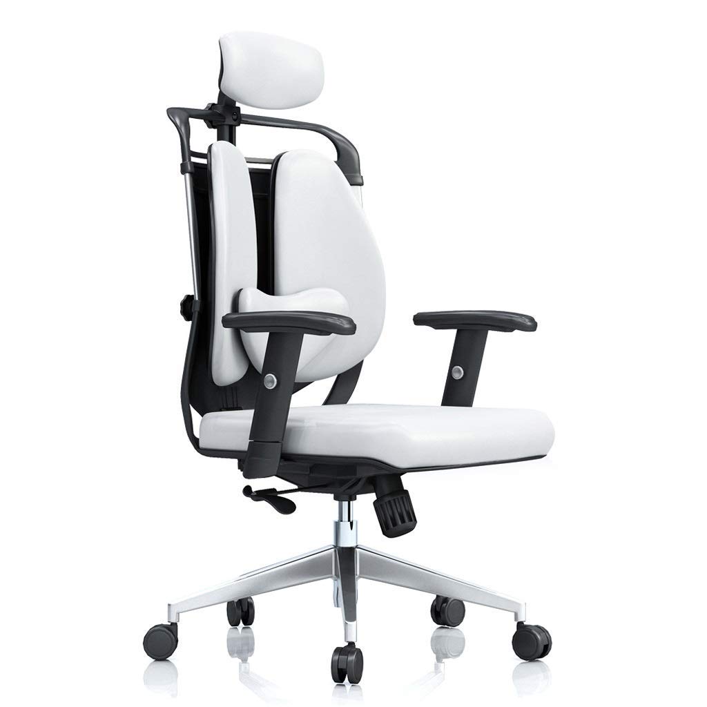 Ergonomic Office Desk Chair - Adjustable Computer Chair with Lumbar Support for Home Office, Gaming & Study - Fabric Blue Executive Chair for Comfort & Productivity - Perfect for Work, Gaming & Relaxation