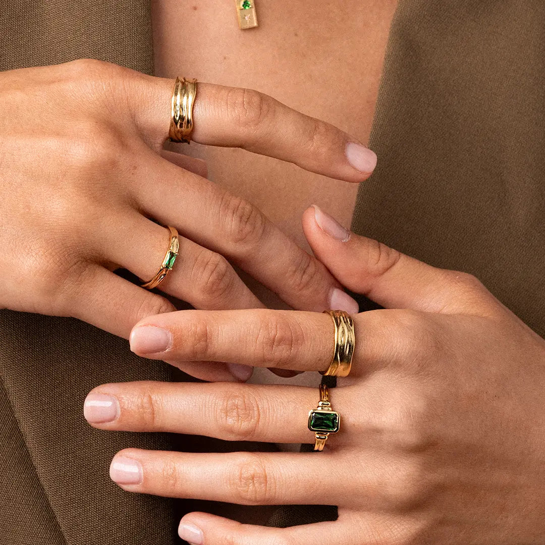 Dune Ring for Women - Elegant Sand Dune Inspired Jewelry - Perfect for Beach Weddings, Boho Fashion & Everyday Wear