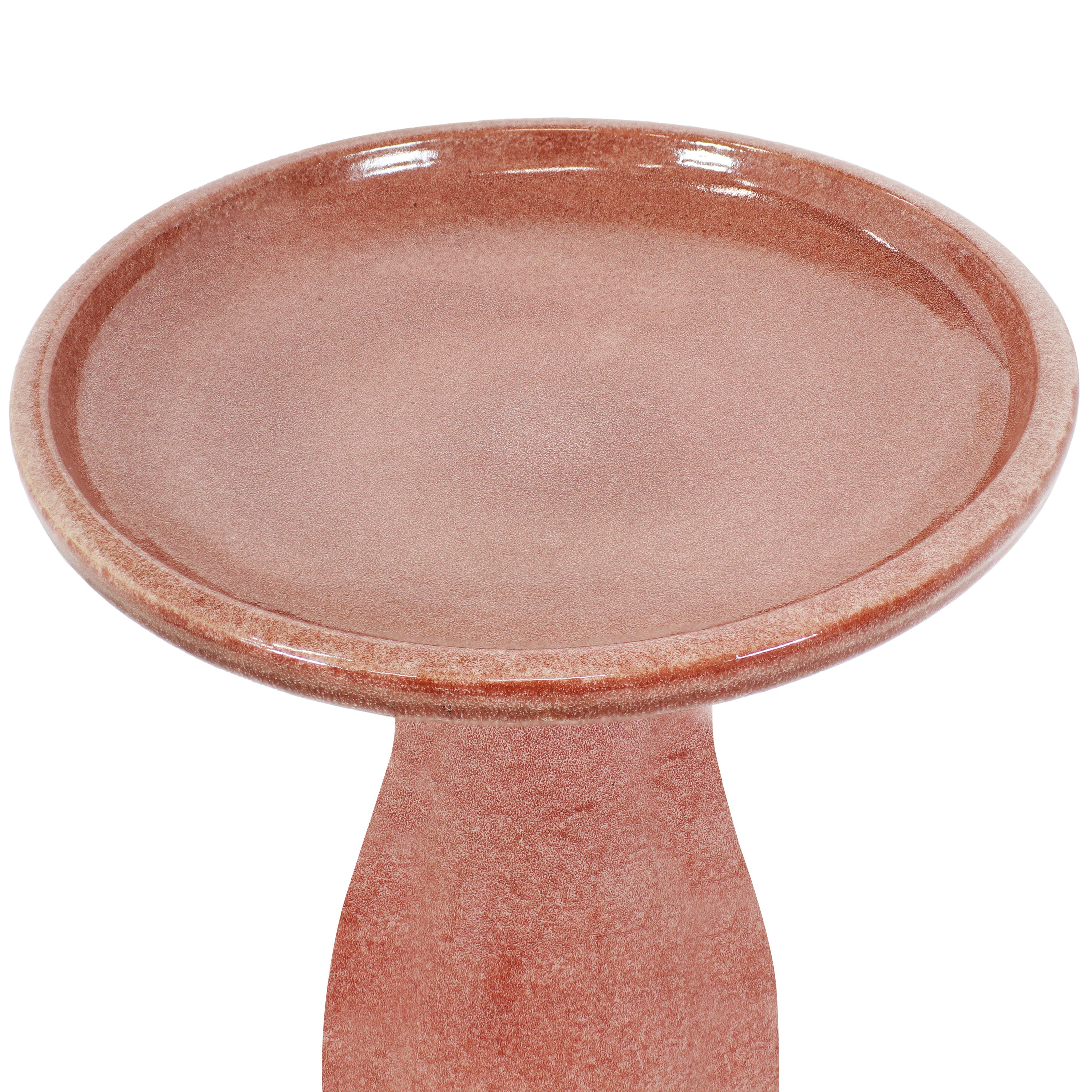 Sunnydaze 18 Inch Glazed Ceramic Outdoor Bird Bath - Garden Decor for Attracting Birds & Enhancing Outdoor Spaces