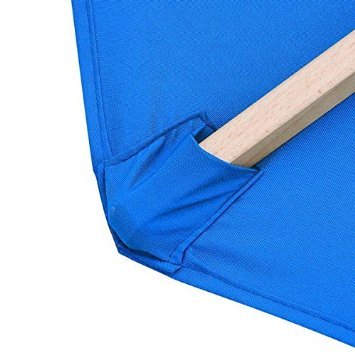 13ft Outdoor Patio Umbrella with Crank Lift - Heavy Duty Market Umbrella for Poolside, Garden, Deck & Backyard - Waterproof & UV Resistant Blue Canopy - Perfect for Outdoor Dining, Lounging & Shade