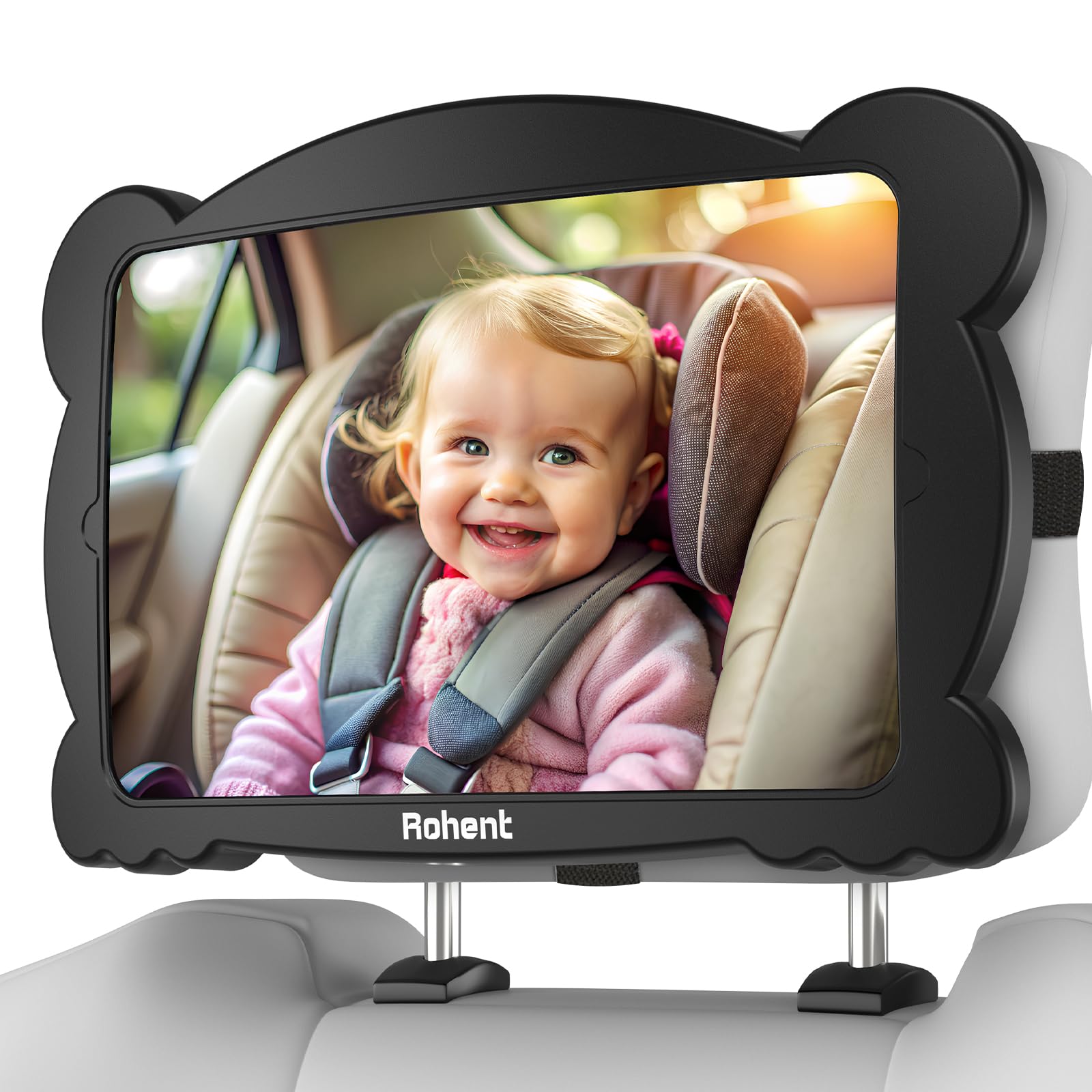 Baby Car Mirror for Rear-Facing Car Seat - Shatterproof & Safe Acrylic, 360° Adjustable Wide Angle for Clear View, Easy Installation - Perfect for New Parents & Infant Safety | Monitor Your Baby While Driving