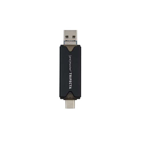 ProMaster Trifecta Card Reader - High-Speed USB 3.0 SD & Micro SD Memory Card Adapter for DSLR, GoPro, Drone - Perfect for Photographers, Videographers & Content Creators