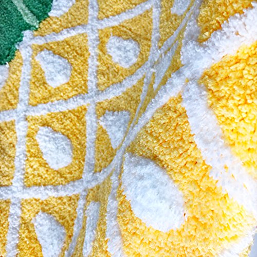 YOUSA Pineapple Shaped Area Rug - Non-Slip Door Mat for Living Room, Bedroom, Entryway - 39.3''x23.2'' - Tropical Home Decor - Perfect for Beach House, Kids Room & Summer Themed Spaces