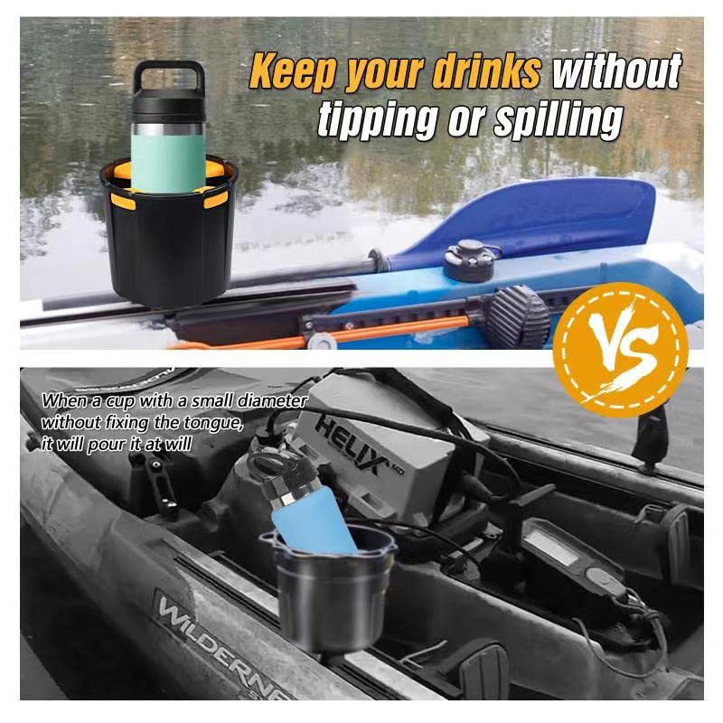 **Multi-Functional Kayak Cup Holder & Accessory Organizer – Drink, Bottle, Phone & Fishing Gear Storage – Kayak Track Mount Installation – Perfect for Fishing, Camping & Water Sports**