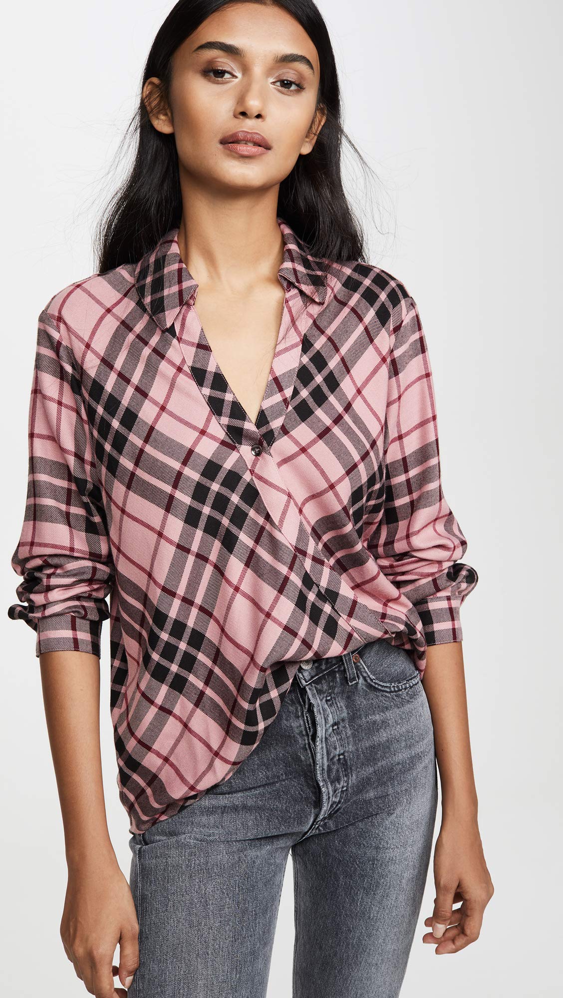 Elegant Women's Surplice Long Sleeve Blouse - Perfect for Office Wear, Date Night & Casual Outfits