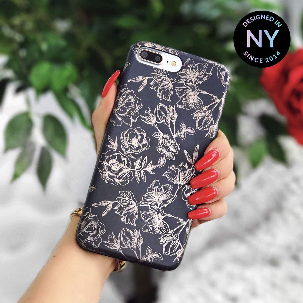VELVET CAVIAR Samsung Galaxy S20 Case - Flower Design Protective Phone Cover for Women & Girls | Black Rose Gold Floral Pattern | Slim Fit Shockproof Case for Everyday Use & Gift Giving