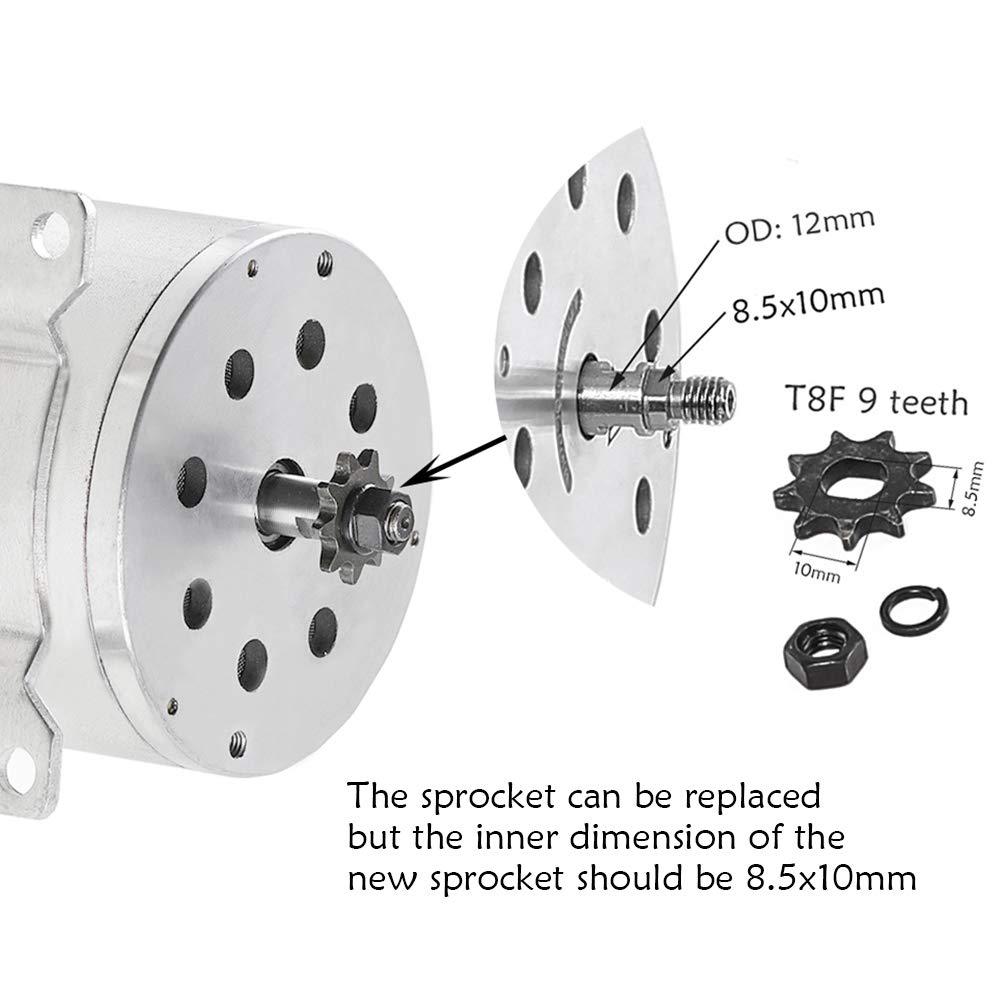 48V 1800W Brushless Electric Motor Kit with Controller & Throttle Grip - Compatible with Go Kart, Scooter, eBike, Motorized Bicycle, ATV & Moped | High Power Electric Conversion Kit for DIY Projects & Vehicle Upgrades