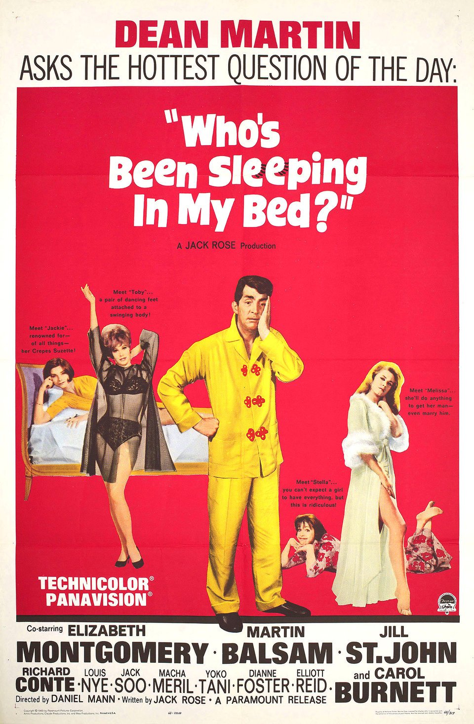 Who's Been Sleeping in My Bed? 1963 Vintage U.S. Movie Poster - Classic Hollywood Film Memorabilia for Home Theater & Man Cave Decor
