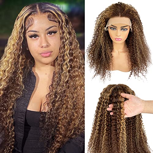 #Curly 4P27 Blonde Highlights