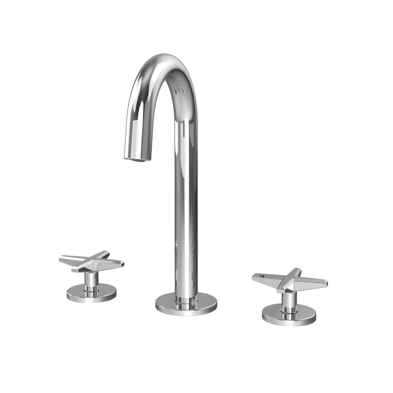 Rubi Lexa 8 c.c. Modern Bathroom Sink Faucet - Single Handle Waterfall Spout for Vanity, Powder Room & Guest Bathroom