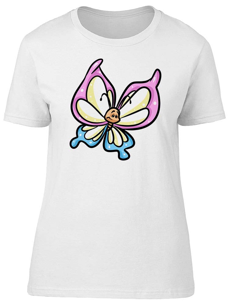 Adorable Cartoon Butterfly Print Baby T-Shirt for Girls & Women - Perfect for Playdates, Birthday Parties & Casual Outfits