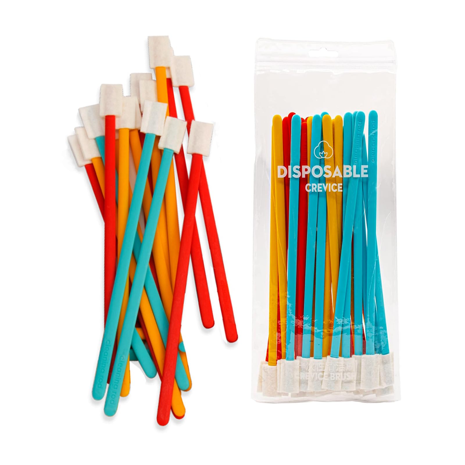 Crevice Cleaning Brush Kit - 20 Multi-Purpose Detailing Tools for Household & Car Cleaning, Disposable Toilet Brush, Ideal for Tight Spaces, Corners, and Hard-to-Reach Areas