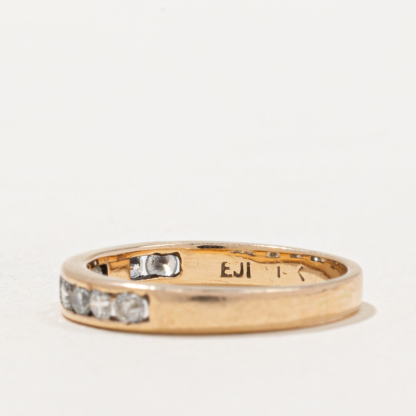 0.30ctw Semi Eternity Channel Set Diamond Wedding Band Ring - Size 4 | Perfect for Engagement, Anniversary & Everyday Elegance