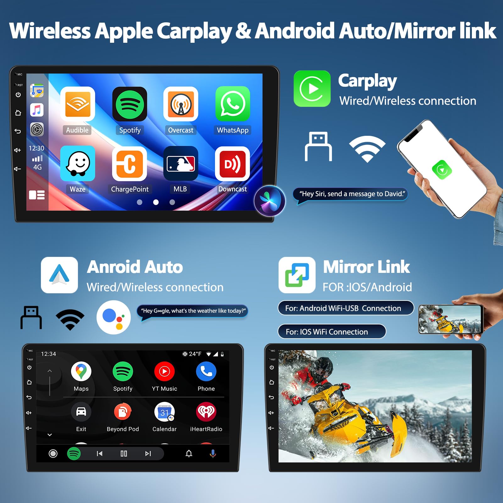 2+64GB Android 13 Car Stereo for Ford Escape 2007-2012 & Mazda Tribute 2007-2012 - 9