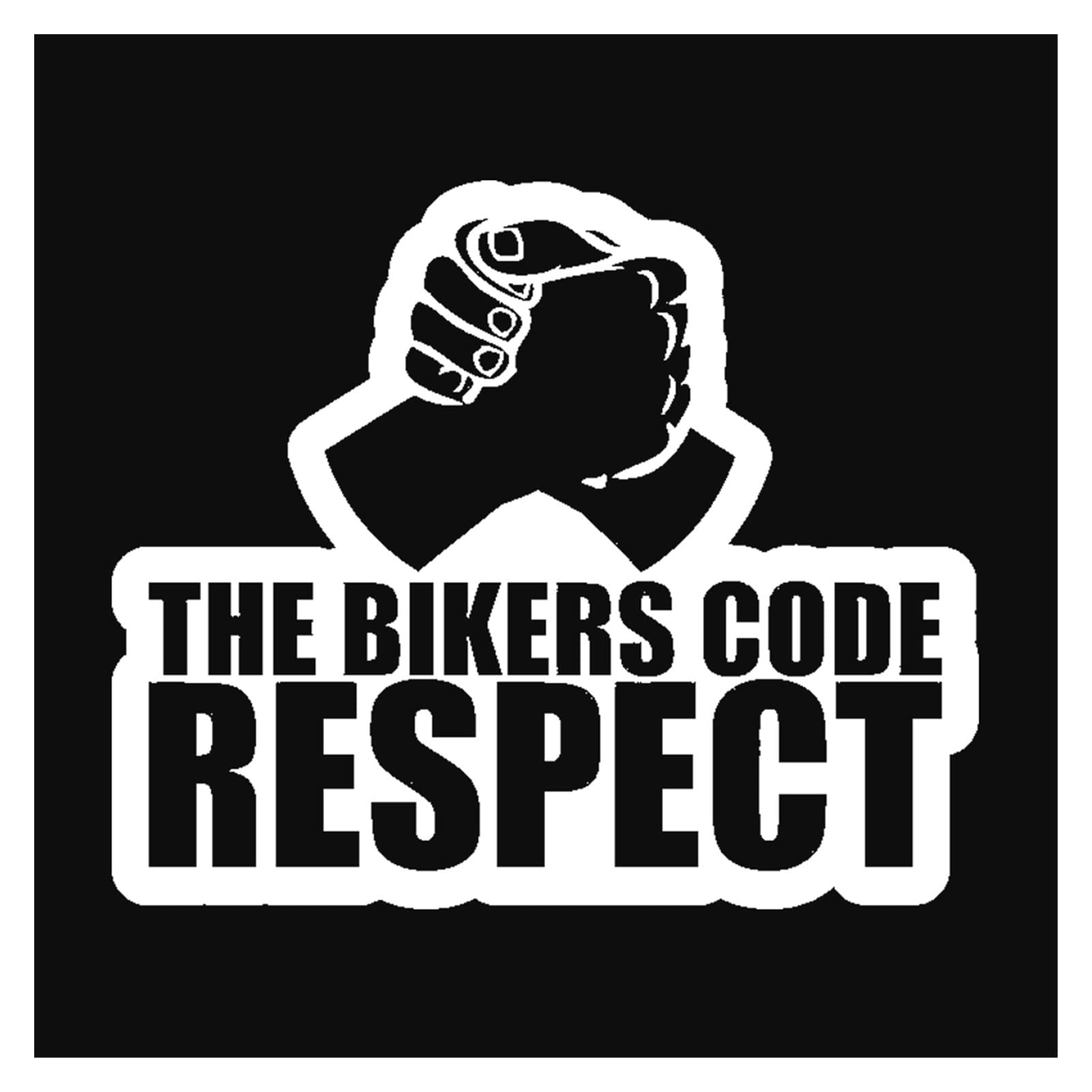 Respect for Bikers Reflective Vinyl Car Sticker - Funny Warning Decal for Vehicle Styling & Safety | Perfect for Motorcycle Awareness, Road Safety, and Car Customization