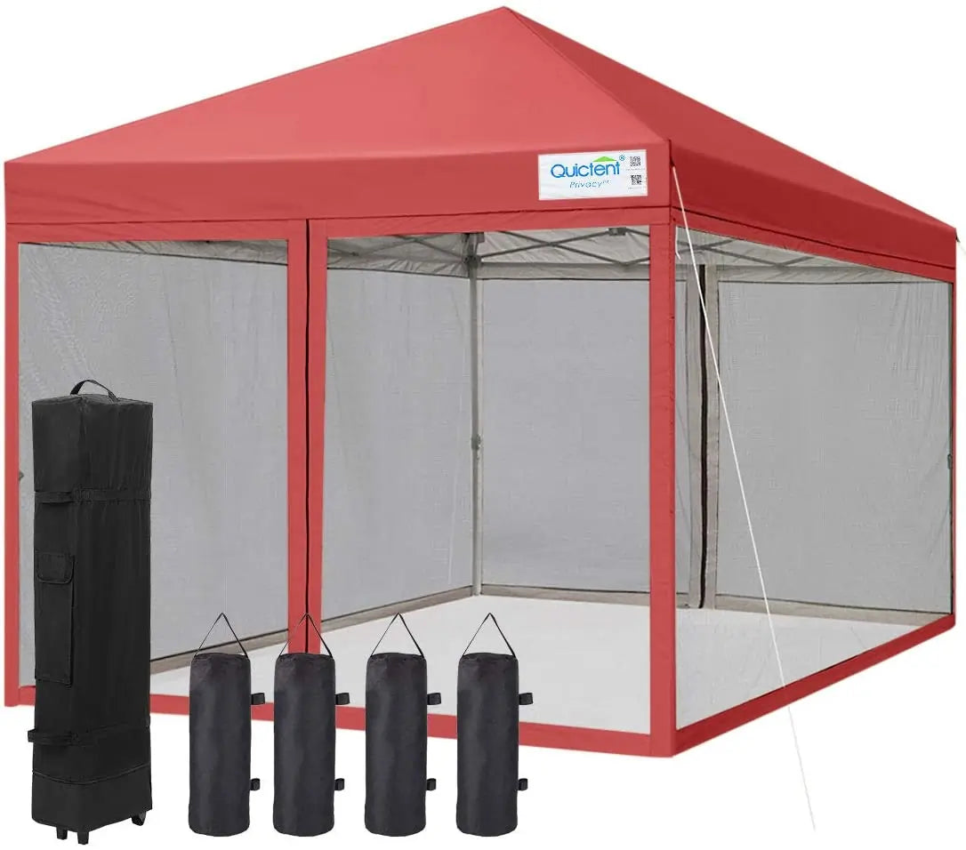 10' x 10' Pop Up Canopy Tent with Removable Sidewalls & Netting - Perfect for Outdoor Events, Camping, Beach Parties, and Backyard Gatherings
