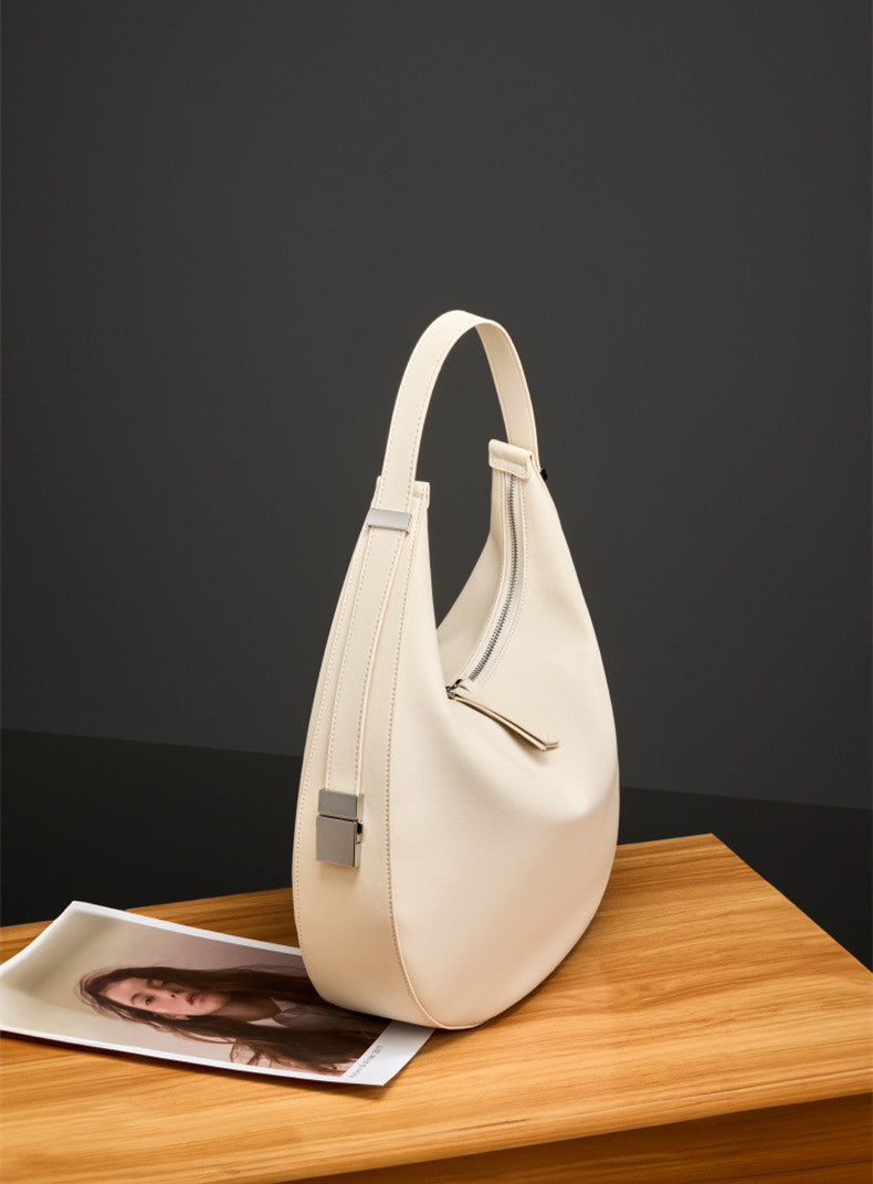 Stylish Curved Crescent Shoulder Bag for Women - Fashionable Crossbody Purse with Adjustable Strap, Perfect for Daily Use, Travel & Shopping