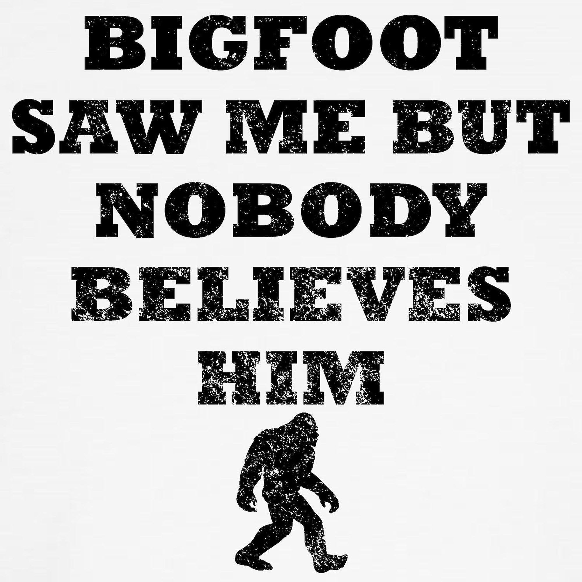 Bigfoot Saw Me Kids Cotton T-Shirt - Funny Cryptid Graphic Tee for Boys & Girls - Perfect for School, Playdates & Outdoor Adventures