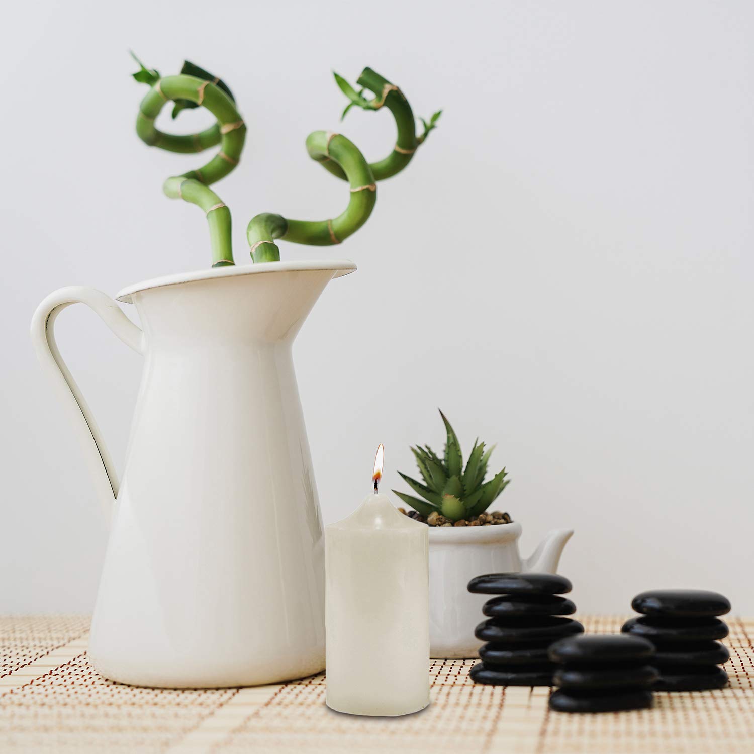 Unscented Ivory Pillar Candles 3