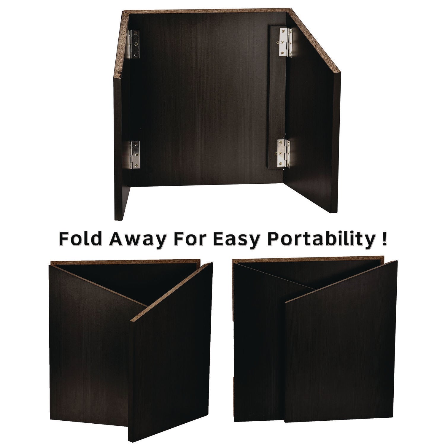 AdirOffice Foldable Tabletop Podium Lectern Stand - 27 x 16 x 19 Inches, Black - Portable Speaker Stand for Presentations, Lectures & Public Speaking - Perfect for Classrooms, Conferences & Home Offices