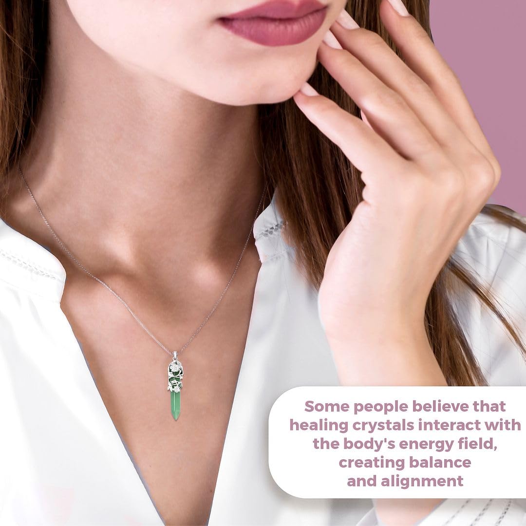 Real Natural Healing Crystal Necklaces for Women - 24