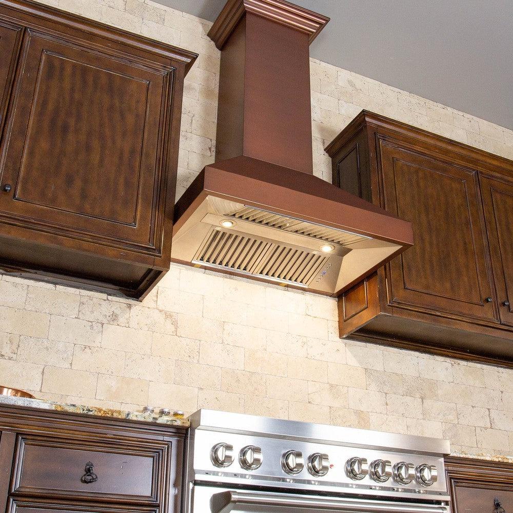 ZLINE 8667C Convertible Designer Series Copper Wall Mount Range Hood - Premium Kitchen Ventilation for Modern Homes | Perfect for Cooking, Baking & Grilling