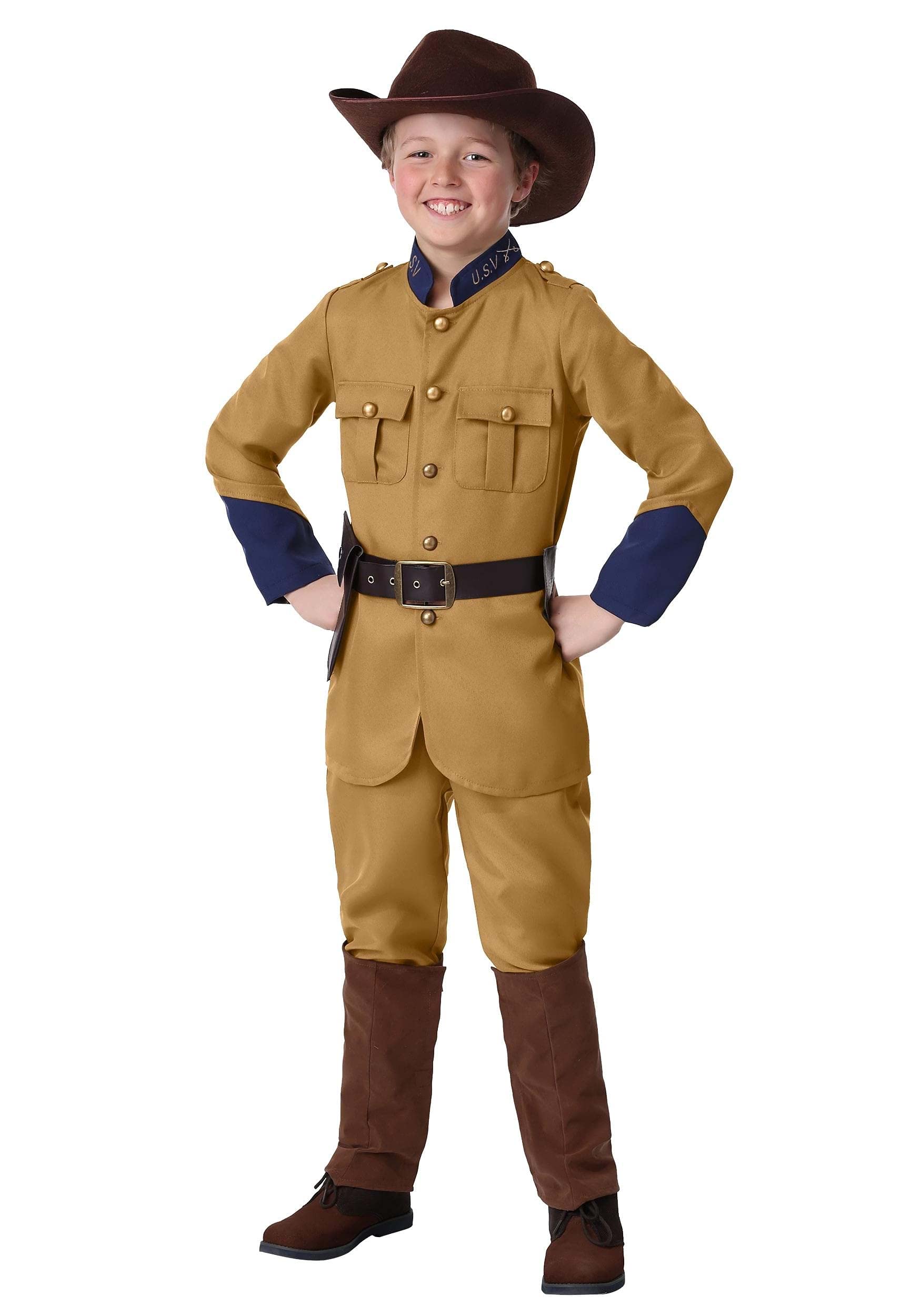 Boys Theodore Roosevelt Explorer Costume - Kids Historical Dress Up Outfit for Halloween & School Plays