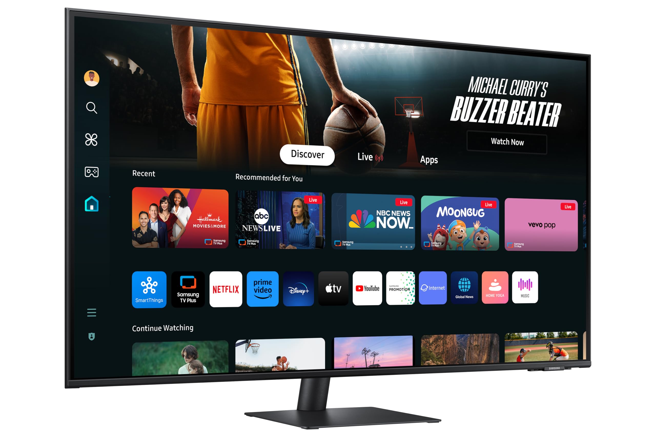 Samsung LS43DM702UUXXU 43-inch 4K Ultra HD Smart Monitor with HDR10, Built-in Speakers, 3840x2160 Resolution, USB-C, HDMI, WiFi, Bluetooth - Perfect for Home Office, Gaming, and TV Streaming