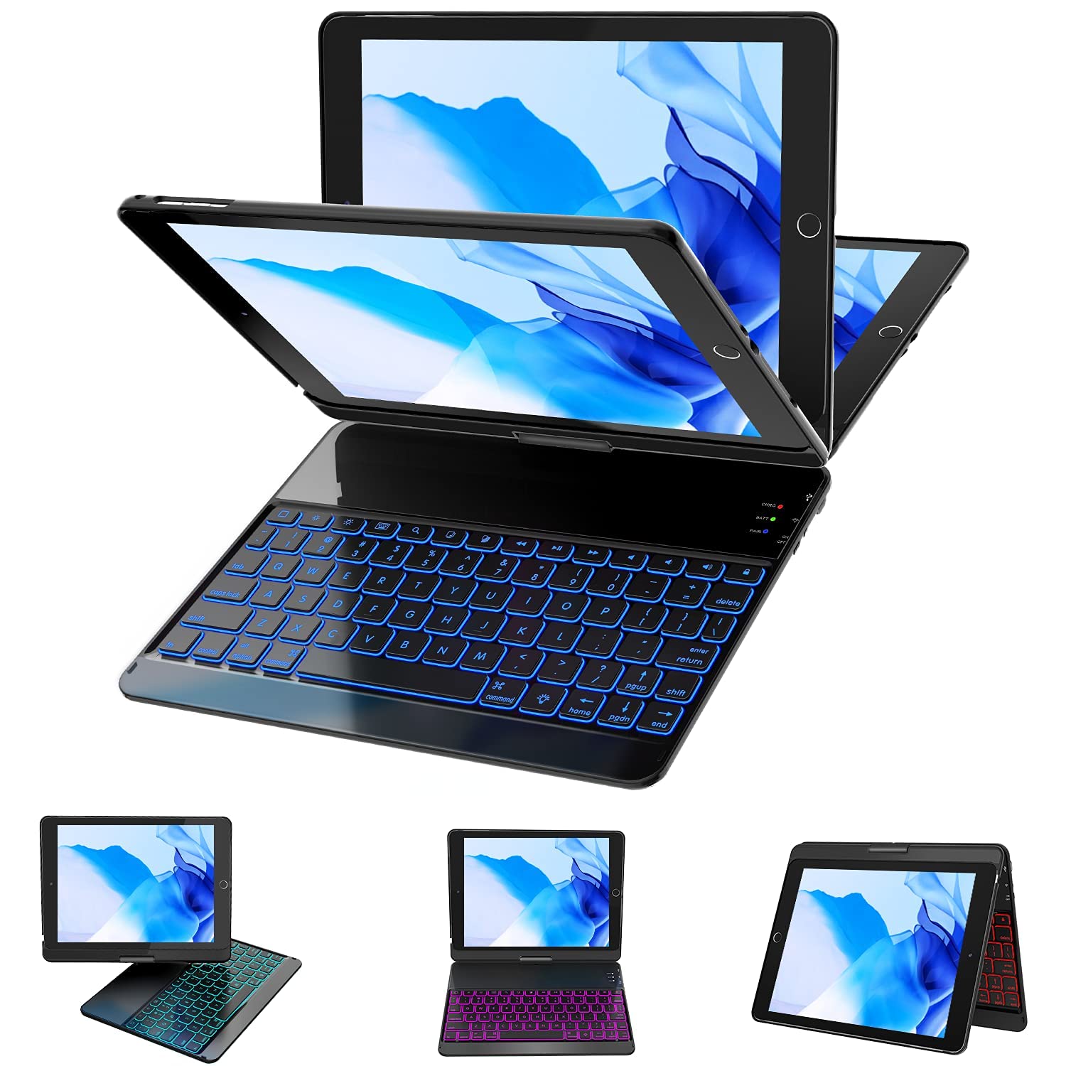Earto Wireless Keyboard Case for iPad 6th/5th Gen, iPad Air 1/2 & iPad Pro 9.7