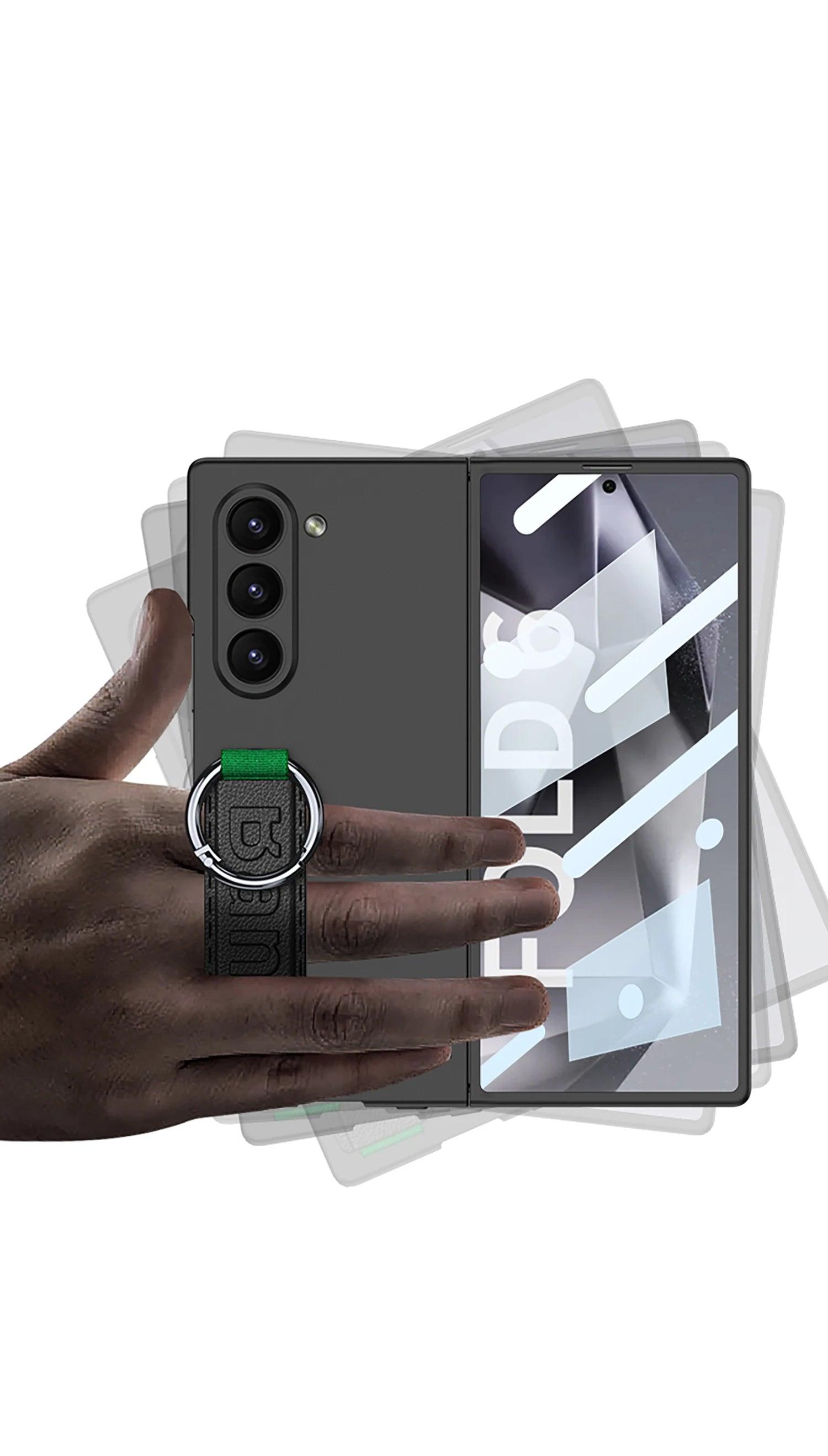 Shockproof Ring Holder Case for Samsung Galaxy Z Fold 6 - Protective Phone Cover with Kickstand for Hands-Free Viewing - Perfect for Work, Travel, and Everyday Use