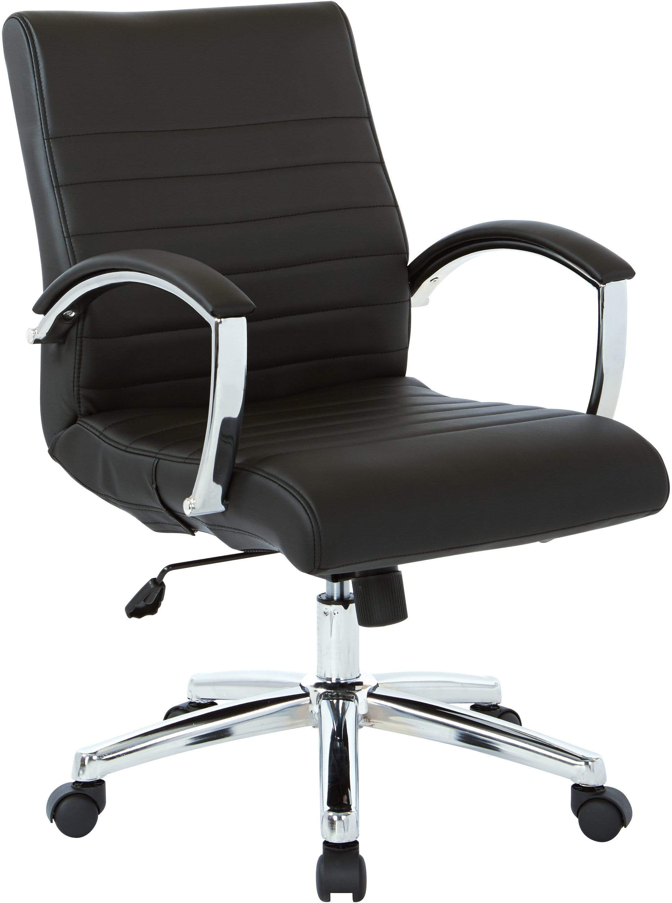 Office Star Work Smart™ Executive Low Back Chair [FL92011C] - Ergonomic Mesh Office Chair for Home & Business, Comfortable Desk Chair for Long Hours - Perfect for Home Office, Conference Rooms & Workspaces