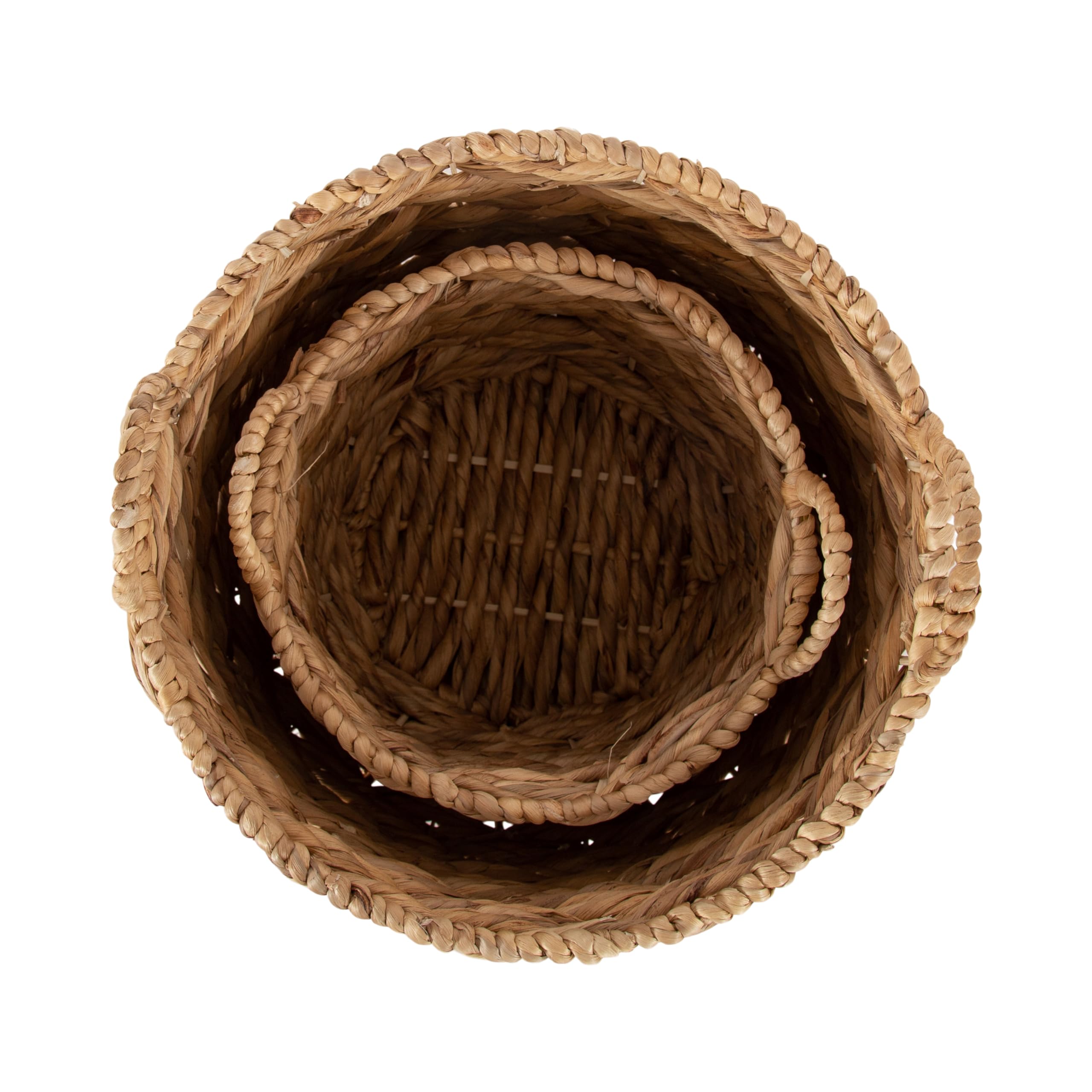 Kate & Laurel Livia Modern 2-Piece Woven Basket Set - 16