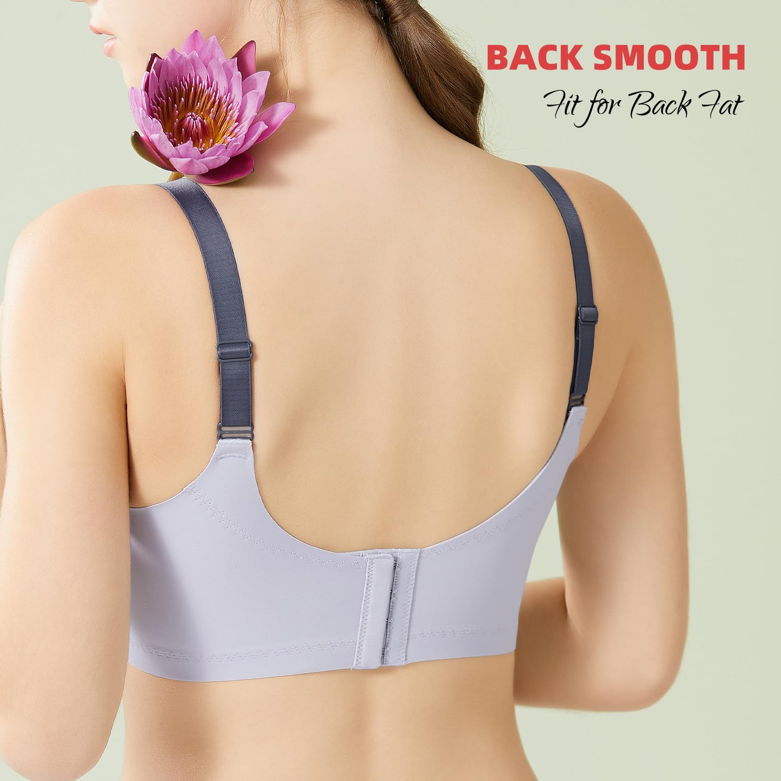 Baetty Wireless Bras for Women - No Underwire, Unpadded Full Coverage Comfort Bra 4548 | Perfect for Yoga, Sleeping & Everyday Wear