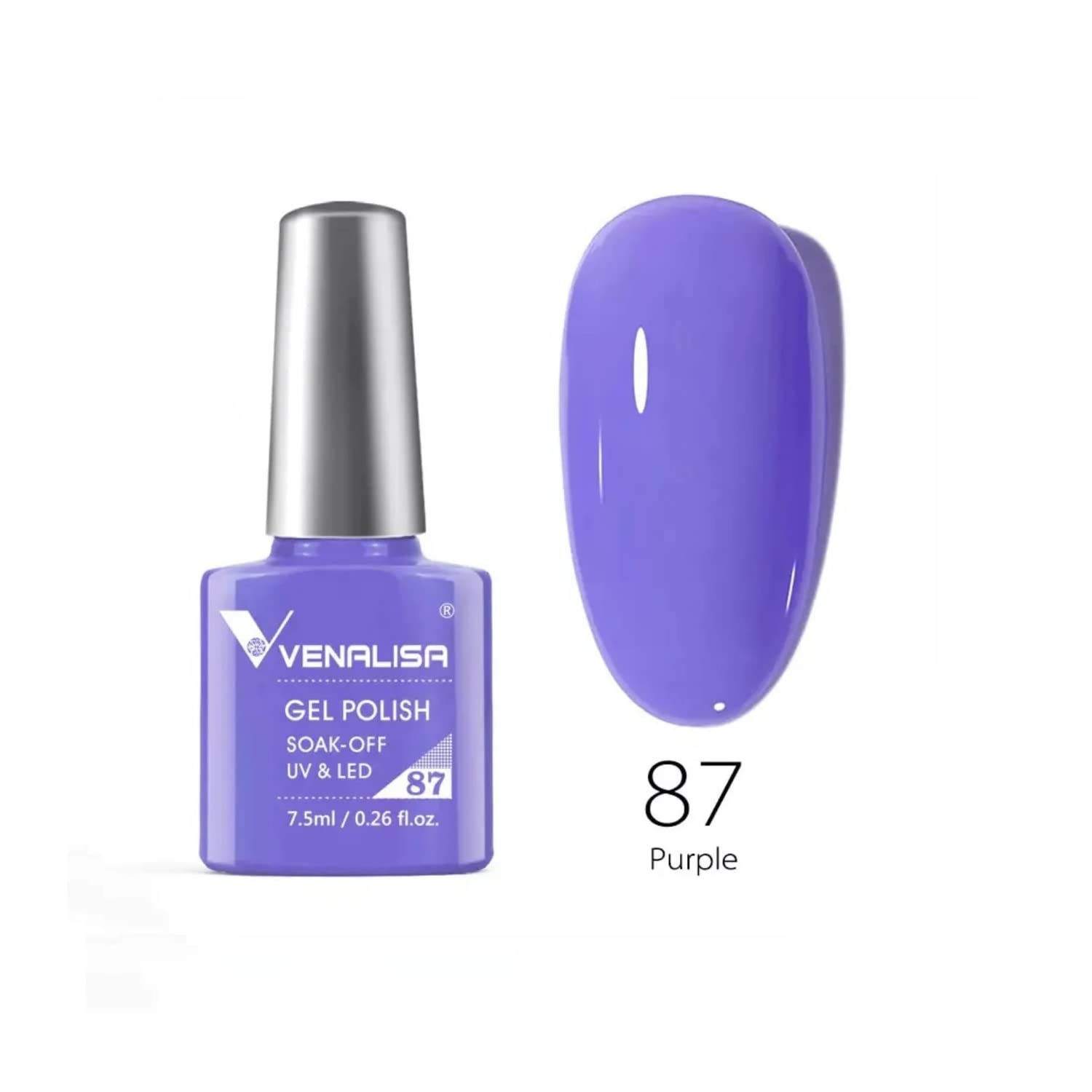 VENALISA #87 Gel Nail Polish 7.5ml - Soak Off UV LED Nail Gel for Manicure & Nail Art - Salon Quality Long Lasting Gel Polish Requires UV/LED Light to Cure - Perfect for Home DIY Nails & Professional Salon Use