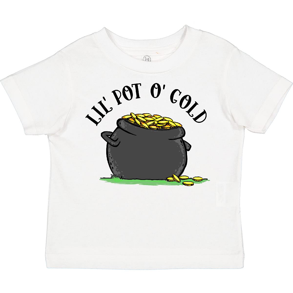 Inktastic St. Patrick's Day Lil' Pot of Gold Toddler T-Shirt - Cute Irish-Themed Baby Shirt for Boys & Girls - Perfect for St. Patrick's Day Celebrations, Parades & Family Photos