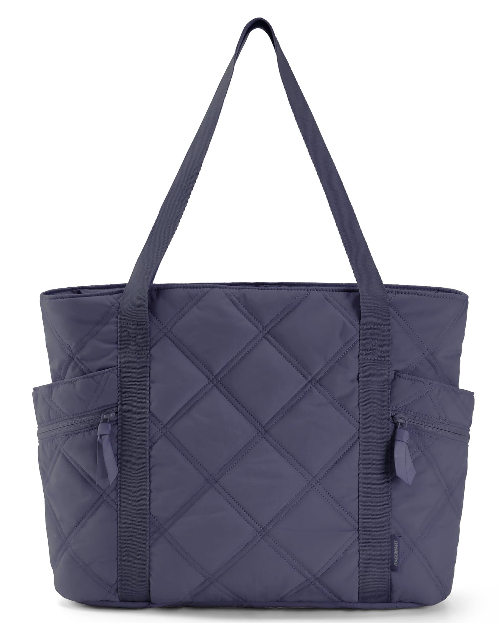 BAGSMART Quilted Puffer Tote Bag for Women - Zippered Carry On Travel Tote, Nurse Work Bag & Stylish Everyday Purse for Work, Gym, Shopping & Travel Essentials