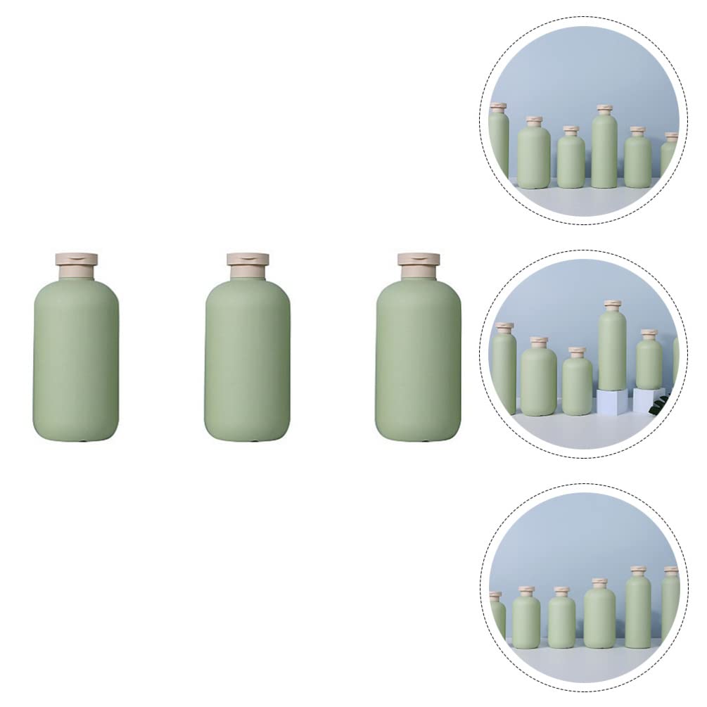 FOMIYES 3-Pack 500ml Squeeze Bottles with Flip Top Caps - Refillable Travel Containers for Shampoo, Conditioner & Cleaning Solutions (Green) | Portable Leak-Proof Dispensers for Home, Gym & Travel Essentials