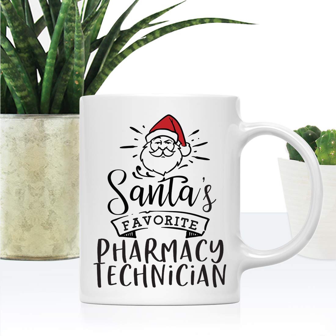 11oz Santa Claus Ceramic Coffee Mug - Christmas Gag Gift for Pharmacy Technicians, Coworkers, White Elephant Exchange (Includes Gift Box) | Perfect for Office Parties, Secret Santa & Holiday Cheer