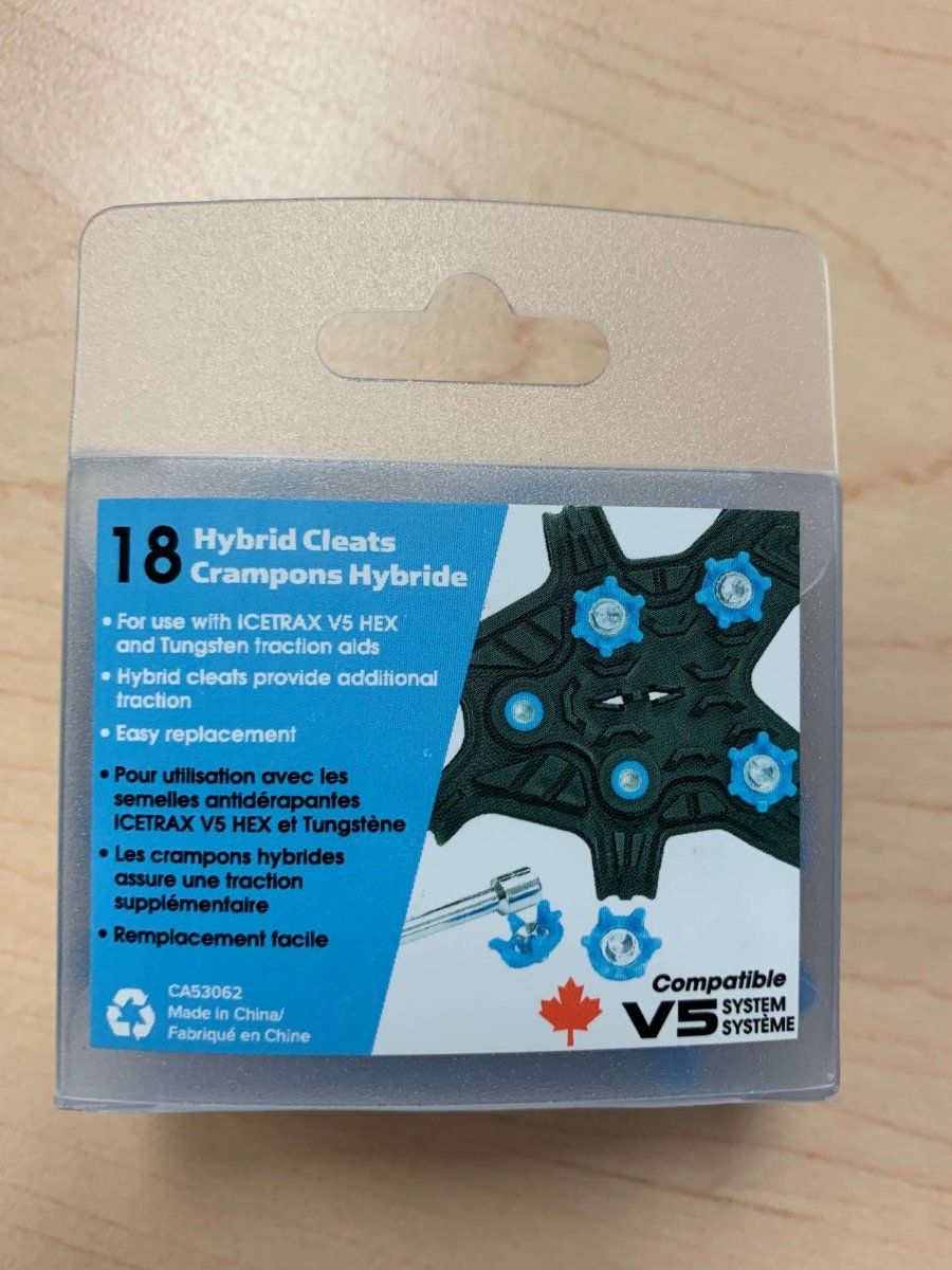 Icetrax Hybrid Replacement Spikes for V5 Ice Cleats - Durable Traction for Winter Hiking, Running & Outdoor Safety