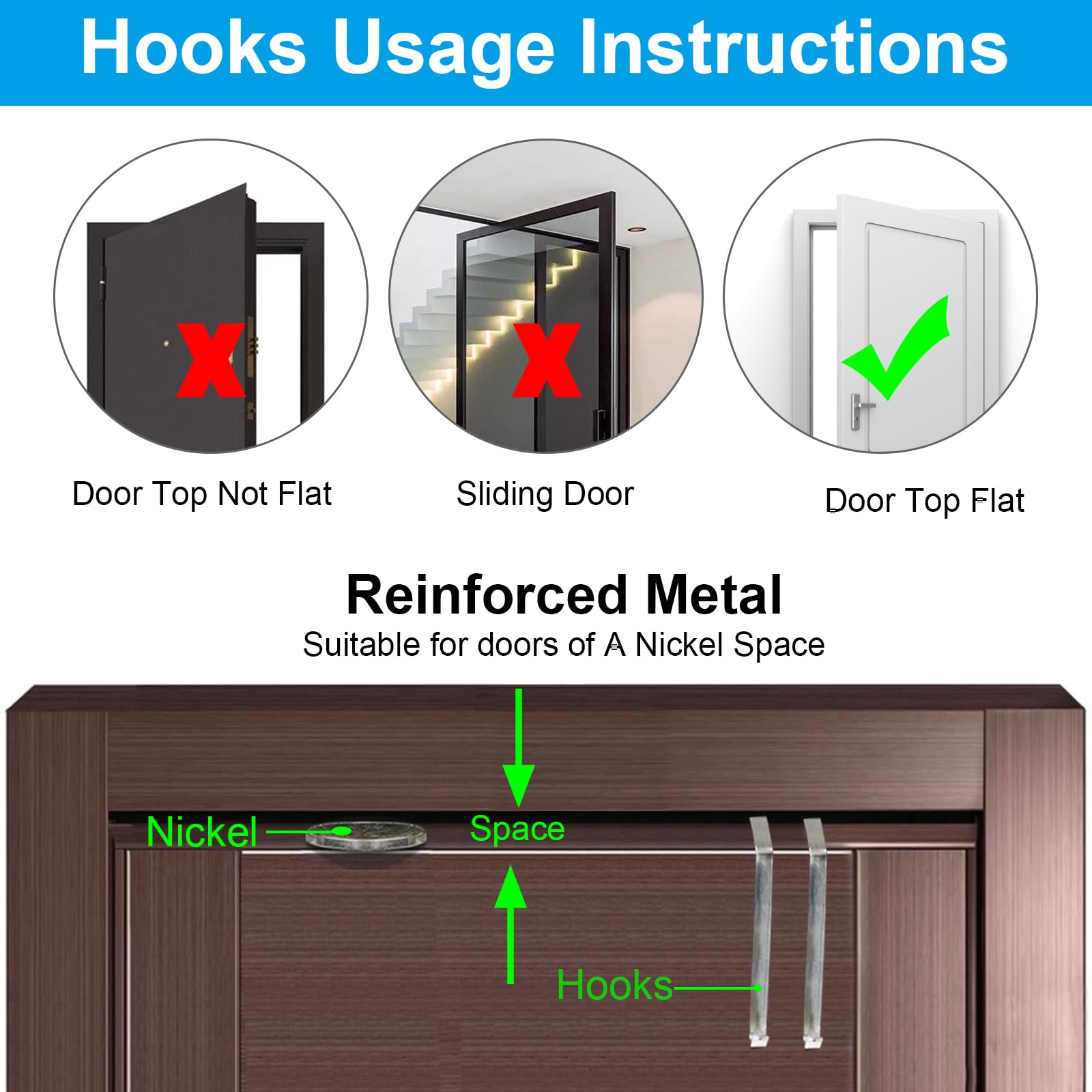 Homyfort Over The Door Hanging Organizer with 5 Large Pockets & Clear Windows - Wall Mount Storage for Pantry, Nursery, Bathroom, Kitchen, Closet & Dorm - Perfect for Diapers, Toiletries & Small Items (Grey)