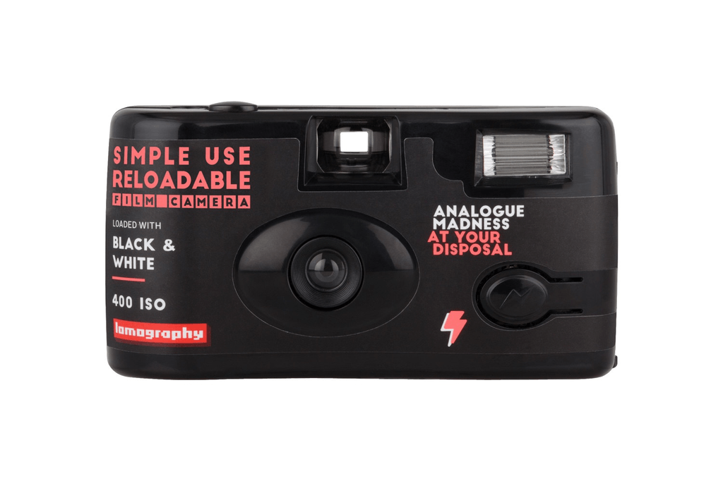 Lomography Black & White 400 Simple Use Film Camera | 35mm Disposable Camera for Street Photography & Travel | Perfect for Beginners & Vintage Film Lovers