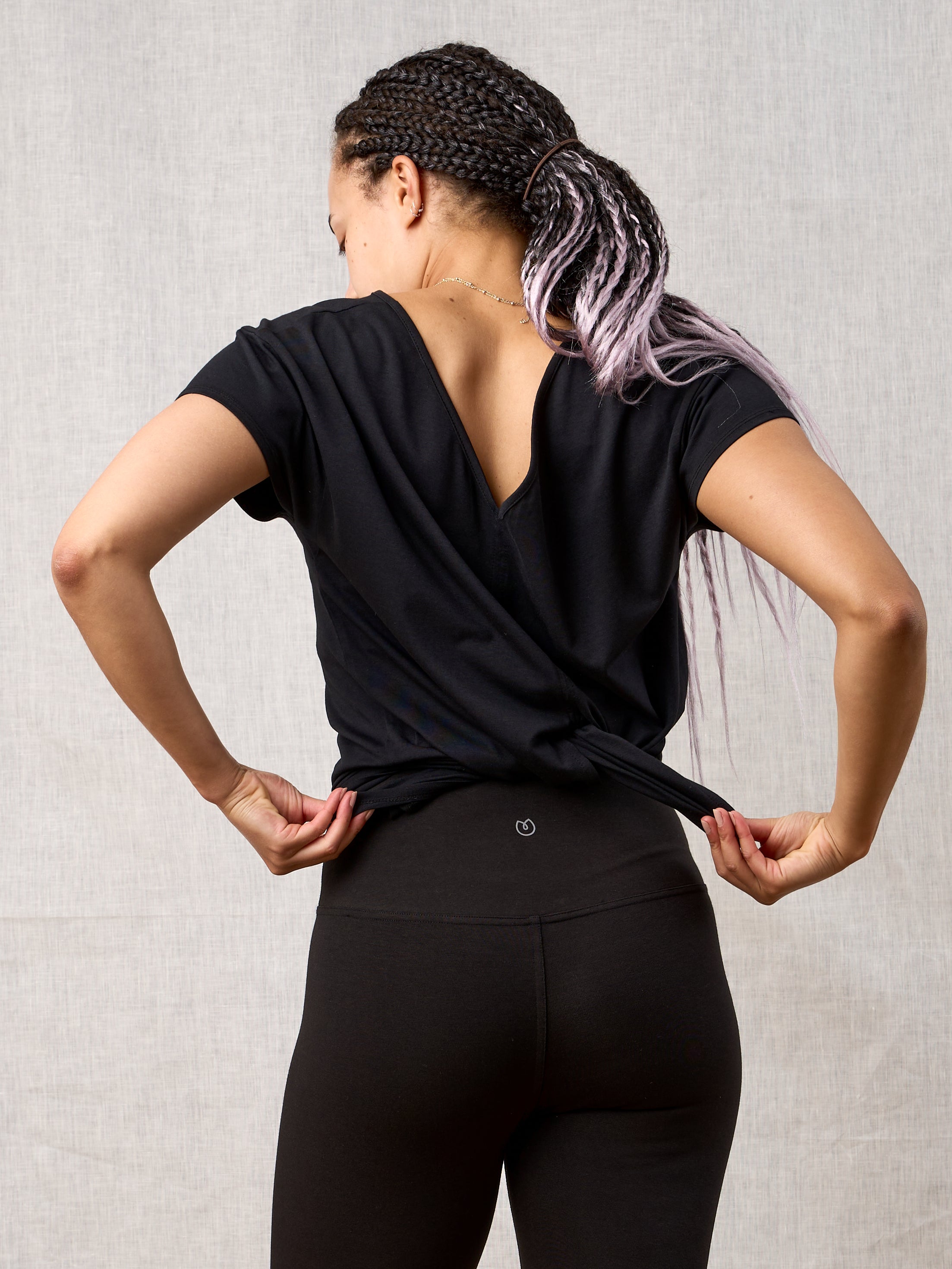 Yogamatters Live In 7/8 Eco-Friendly Yoga Leggings for Women - Black | Sustainable Workout Pants for Yoga, Pilates & Gym