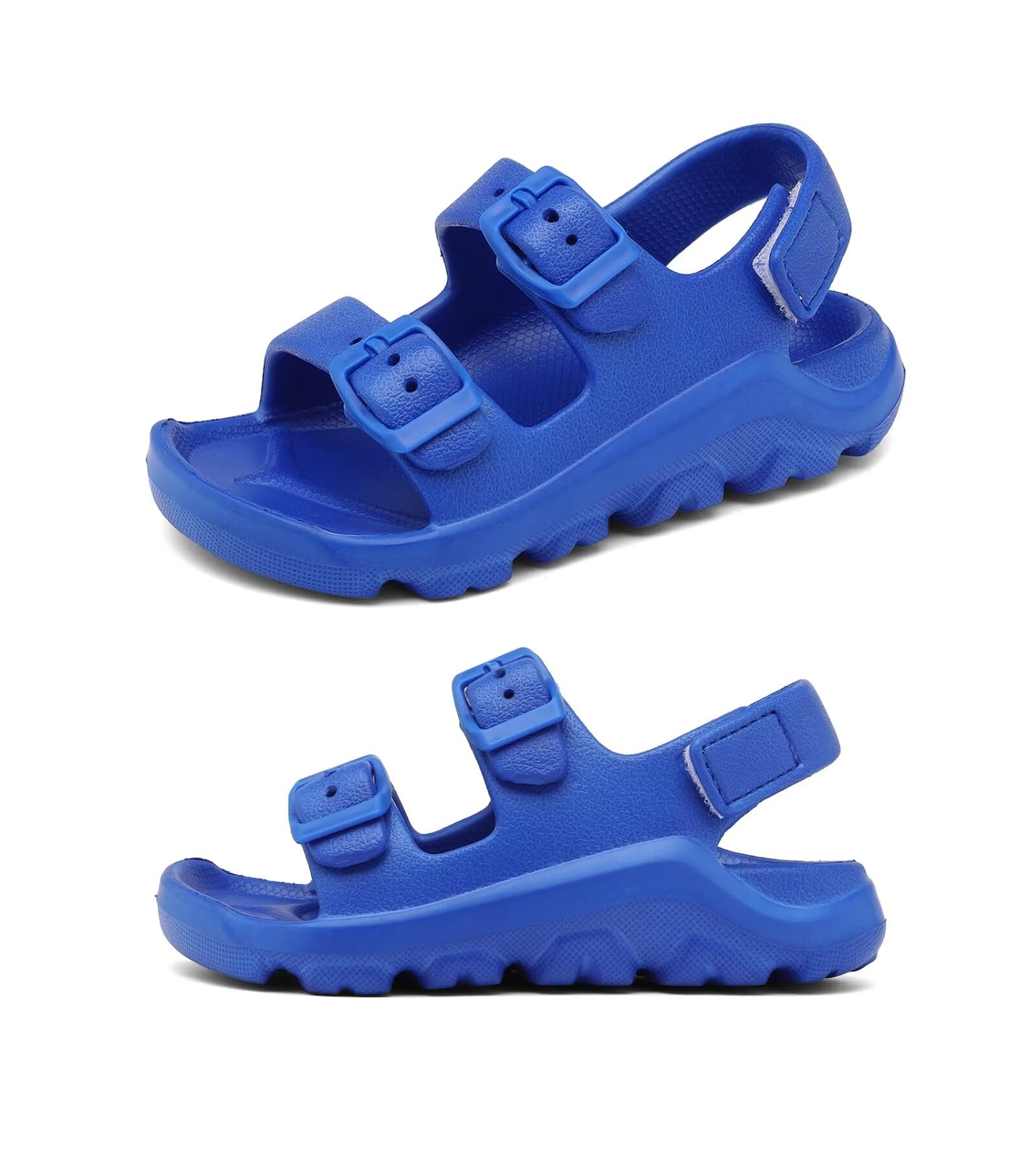 **Boys Girls Toddler & Little Kid Adjustable Water Sandals with Buckle & Hook Loop Back Strap - Sizes Toddler 5 to Little Kid 12 - Perfect for Beach, Pool & Outdoor Play**