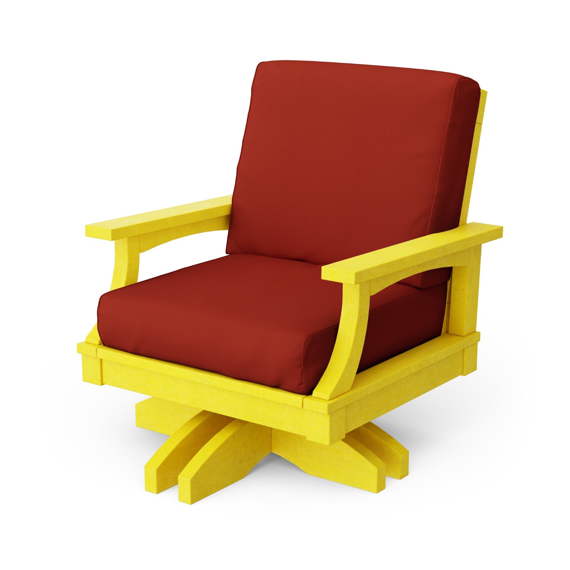 Heritage Deep Seating Swivel Chair - 360° Rotating Patio Lounge Chair with Cushions, Weather-Resistant Outdoor Furniture for Garden, Poolside & Backyard Relaxation
